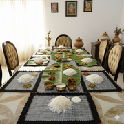 Table Mat Black and Gold